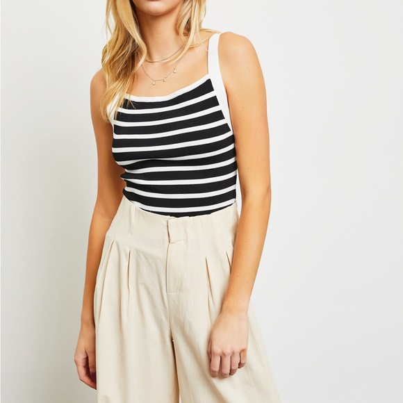 NWOT Knit Cami Stripe Top pre loved - Picture 1 of 5